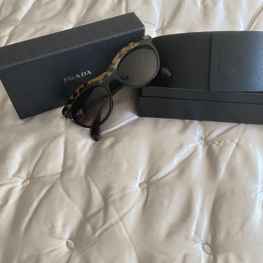 Beautiful Tortoise Shell/Black Prada Sunglasses - image 1